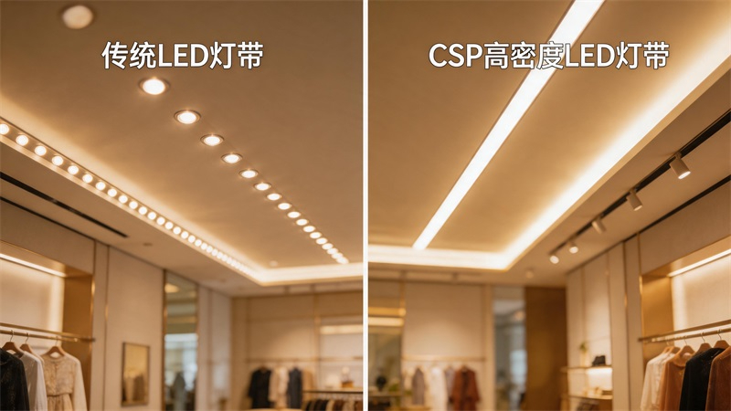 两种LED灯带发光效果对比.JPG