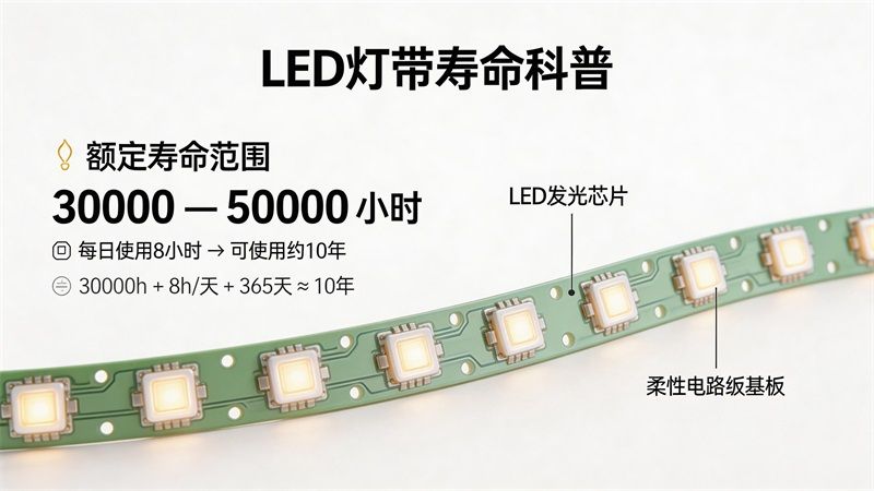 买一次管10年?LED灯带寿命多久?教你几招让它更耐用